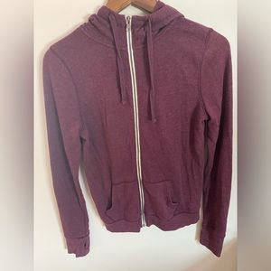 The lounge life maroon zip hoodie